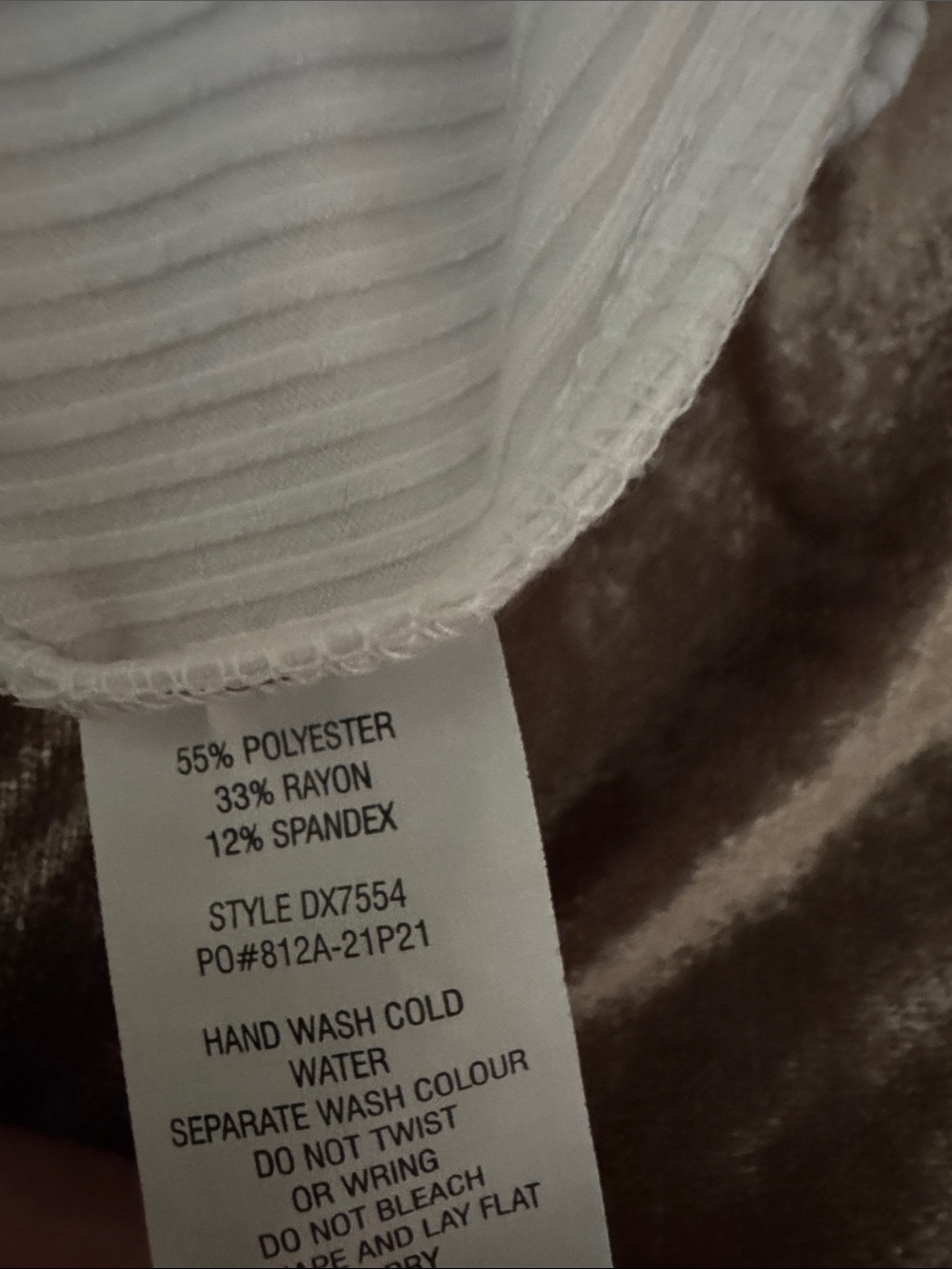 White Ribbed Mini Dress with Button Front thick stretching material - Picture 4 of 5